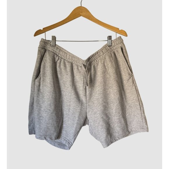 H&M Mens Regular Fit Gray Sweat Shorts XXL Cotton Blend Comfortable Loungewear - Picture 1 of 6